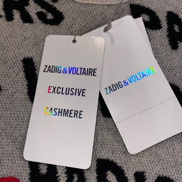 Zadig & Voltaire Anouk Gray Crewneck Sweater, womens large, NWT ($498)! ❤️ - Picture 5 of 7